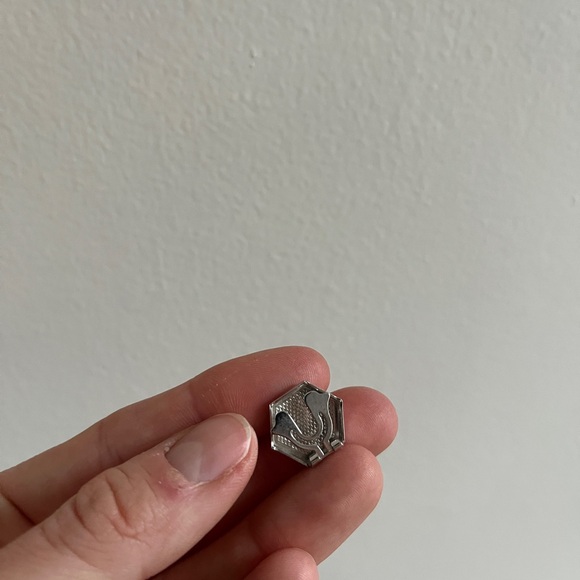 Vintage Swank Silver Button Toppers - Picture 4 of 6